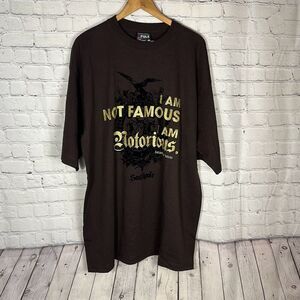 Vintage South Pole Brown Sigmund Freud Short Sleeve Graphic Tshirt size‎ XL